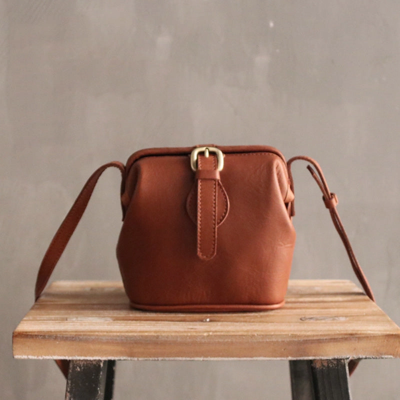 Luxury Appeal Small Womens Brown Leather Small doctor bag shoulder doctor bag for women