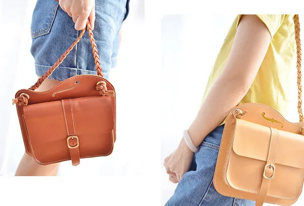 Simple Function Handmade Leather purse shoulder bag women leather crossbody bag
