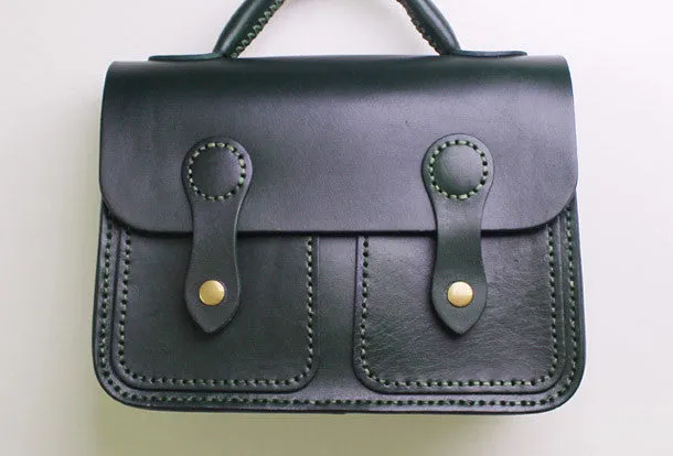 Office Outfit Handmade Leather satchel bag shoulder bag brown black for women leather crossbody bag