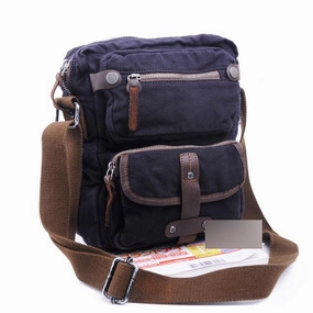 Workday Essential Canvas Black Mens Vertical Postman Bags Canvas Messenger Bags Khaki Courier Bag For Men