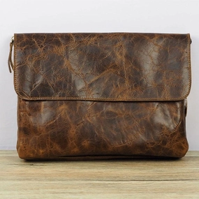 Functional Carry Urban Explorer Cool Leather Mens Small Side Bag 11inch Clutch Purse Bag Messenger Bag for Men