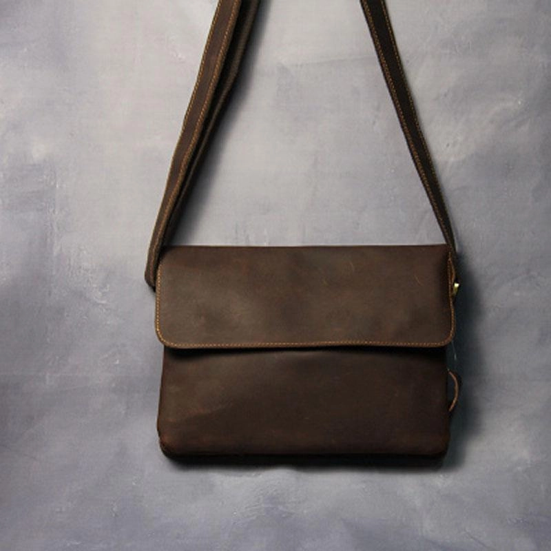 Comfort Carry Portable Comfort Cool Leather Mens Small Side Bag 11inch Clutch Purse Bag Messenger Bag for Men