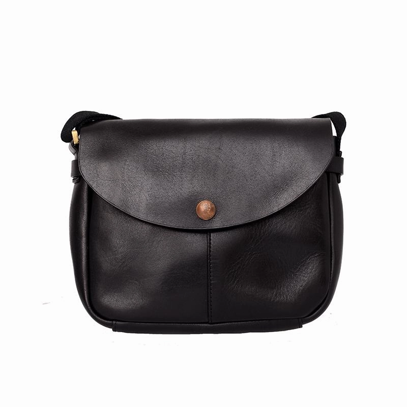 Modern Carry Vintage Black Leather Men Small Brown Side Bag Black Messenger Bags Courier Bag For Men