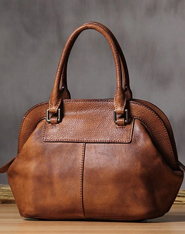 Magnetic Closure Urban Style Handmade Leather handbag purse shoulder bag for women leather shopper bag