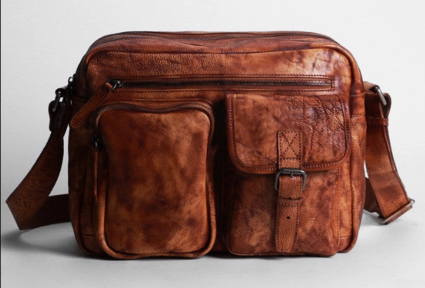 Cool leather mens Small messenger vintage shoulder bag for men Urban Functionality Elegant Finish