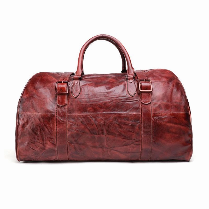 Seamless Stitching theme park Vintage Leather Mens Large Weekender Bag Travel Bag Duffle Bags