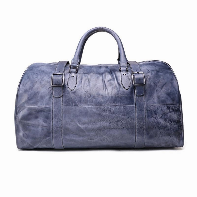 Trip Friendly Vintage Leather Mens Large Weekender Bag Travel Bag Duffle Bags