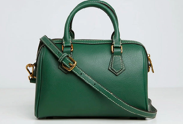 Genuine Leather Cute Women Boston Bag Handbag Shoulder Bag Crossbody Bag Leather Purse Sleek Craft