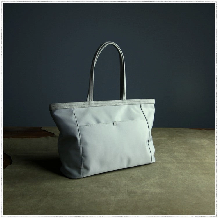 Gray Womens Nylon Shoulder Tote Womens Nylon Shoulder Tote Gray&Yellow Nylon Handbag Shoulder Purse for Ladies Everyday Essential Light Structure