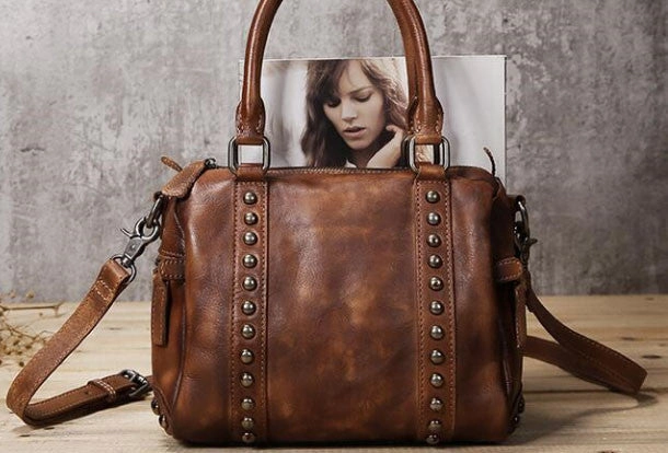 Smart Outfit Handmade Leather handbag purse shoulder bag for women leather shopper bag
