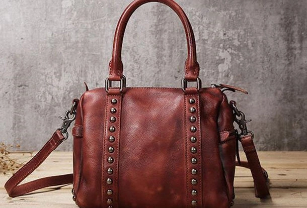 Quick Access Modern Elegance Handmade Leather handbag purse shoulder bag for women leather shopper bag