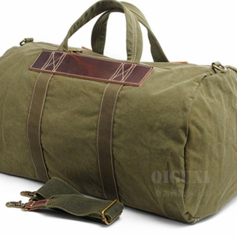 Handy Design Mens Waxed Canvas Weekender Bag Canvas Travel Bag Canvas Overnight Bag for Men