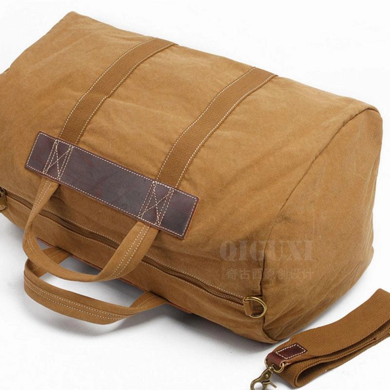Mens Waxed Canvas Weekender Bag Canvas Travel Bag Canvas Overnight Bag for Men Quick Pack Minimal Frame