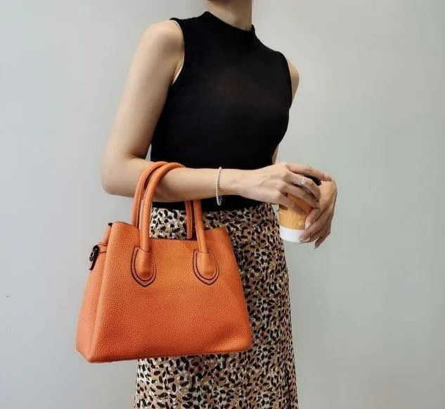 Leather Bucket bag,  Lady Fashion Bag, Leather Shoulder Bag, Brown Leather Bag, Crossbody Bag, Gift for her Effortless Daytime Bag Soft Leather Feel