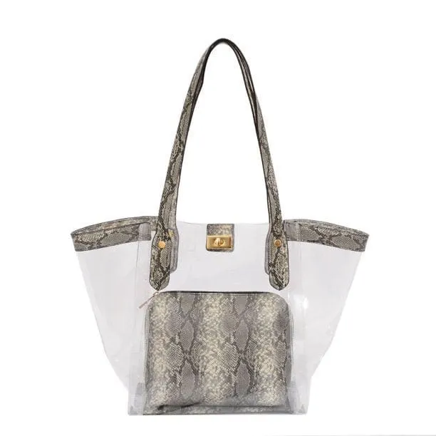 Quilted Style Travel Organizer TB29102 Clear Tote W/ Pouch