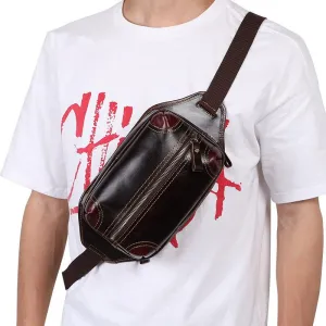 Vintage Coffee Brown LEATHER MENS FANNY PACK FOR MEN BUMBAG Vintage WAIST BAGS Compact Lifestyle