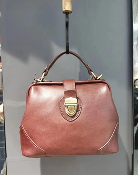 Womens Coffee Leather Doctor Handbag Purse Vintage Handmade Doctor Shoulder Bag for Women Urban Elegance