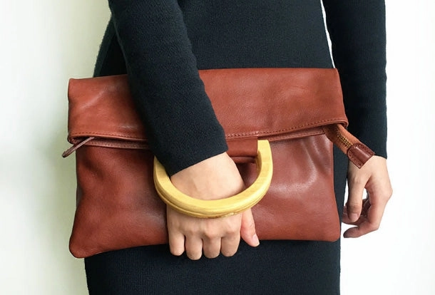 Light Look Genuine Leather Cute Handbag Clutch Shoulder Bag Women Leather Purse