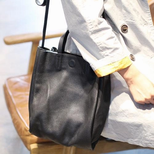 Functional Engineering Metal hardware Fashion Leather Black Womens Vertical Tote Bags For Work Zip Top Tote Handbag Shoulder Bag Purse