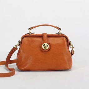 Luxurious designer handbag Comfort Fit Handmade Womens Black Leather Doctor Handbag Purse Vintage Small Doctor Shoulder Bag for Women