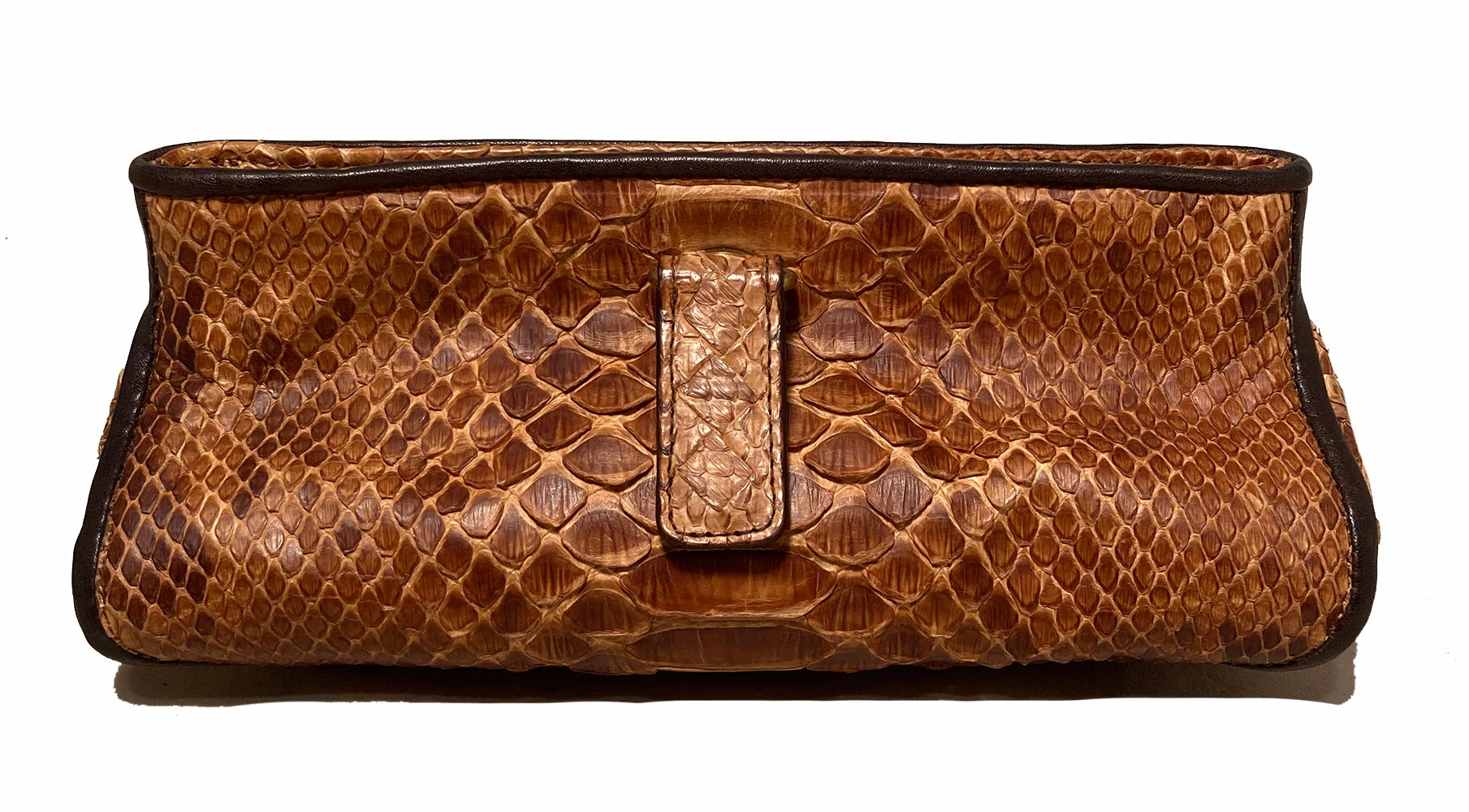 classic accessory Everyday Carry Bottega Veneta Tan Snakeskin Clutch