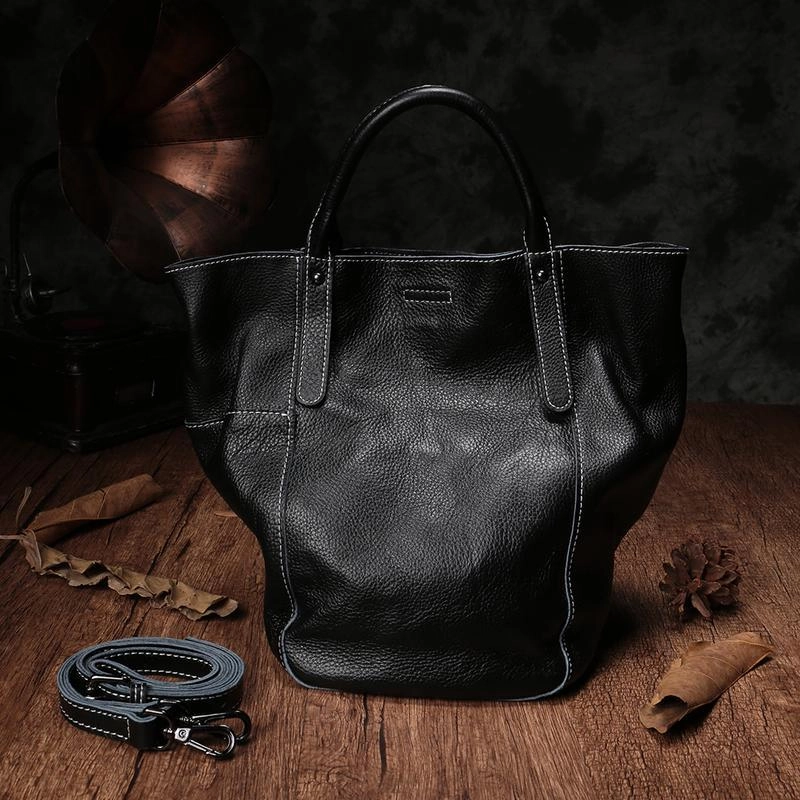 Elegant office accessory Coin Pouch Fashion Womens White Bucket Tote Handbag Small Black Women's Vertical Tote Shoulder Bag Purse