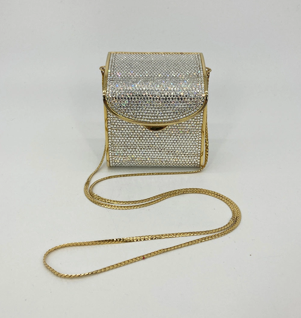 Fashion Statement Vintage Judith Leiber Top Flap Crystal Shoulder Bag Minaudiere