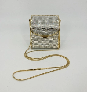 Fashion Statement Vintage Judith Leiber Top Flap Crystal Shoulder Bag Minaudiere