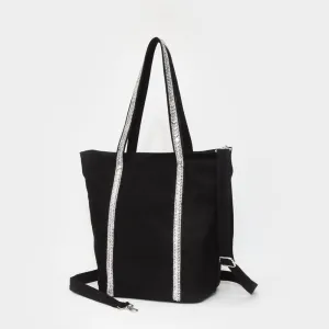 TG10812 Rhinestone Detail Canvas Tote Bag Easy to adjust the strap for the perfect length