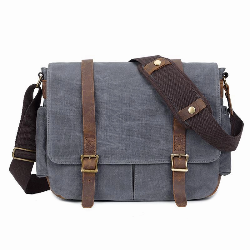 Canvas Leather Mens Waterproof 14'' Green CANON CAMERA Khaki Messenger Bag NIKON CAMERA Side BAG Gray DSLR CAMERA BAG Comfort Journey