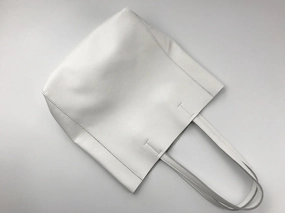 Fashion Womens White Leather Vertical Tote Bags White Shoulder Tote Bags White Handbags Tote For Women Everyday Function