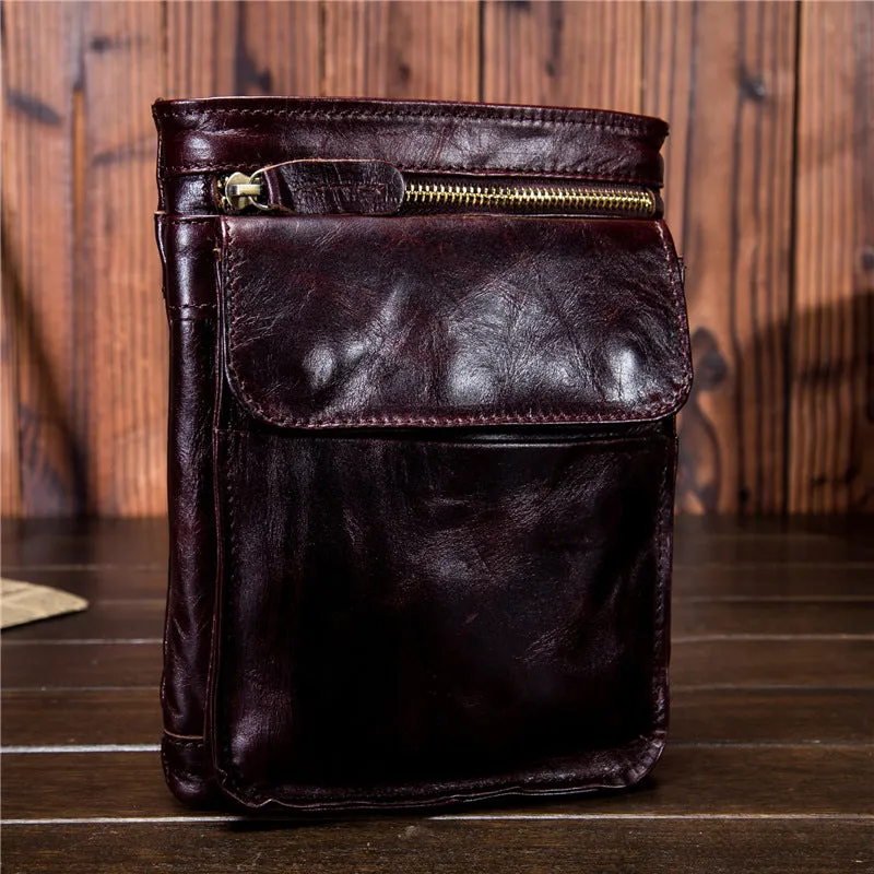 Mens Leather Belt Pouch Shoulder Bag Waist Bag BELT BAG For Men Slim Style simple design