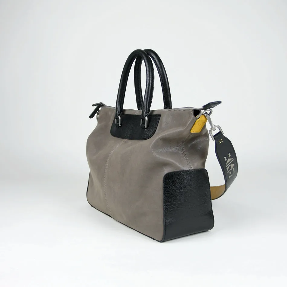 Everyday Outfit Compact Feature Classic Large Womens Coffee Leather Work Handbag Purse Leather Shoulder Purse Bag for Ladies