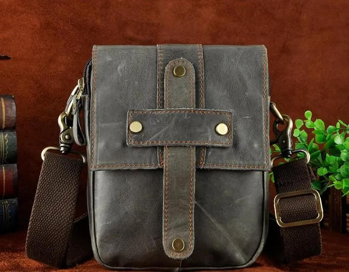 Timeless credit card holder Cool Mens Leather Small Side Bag Belt Pouch Holster Belt Case Waist Pouch for Men