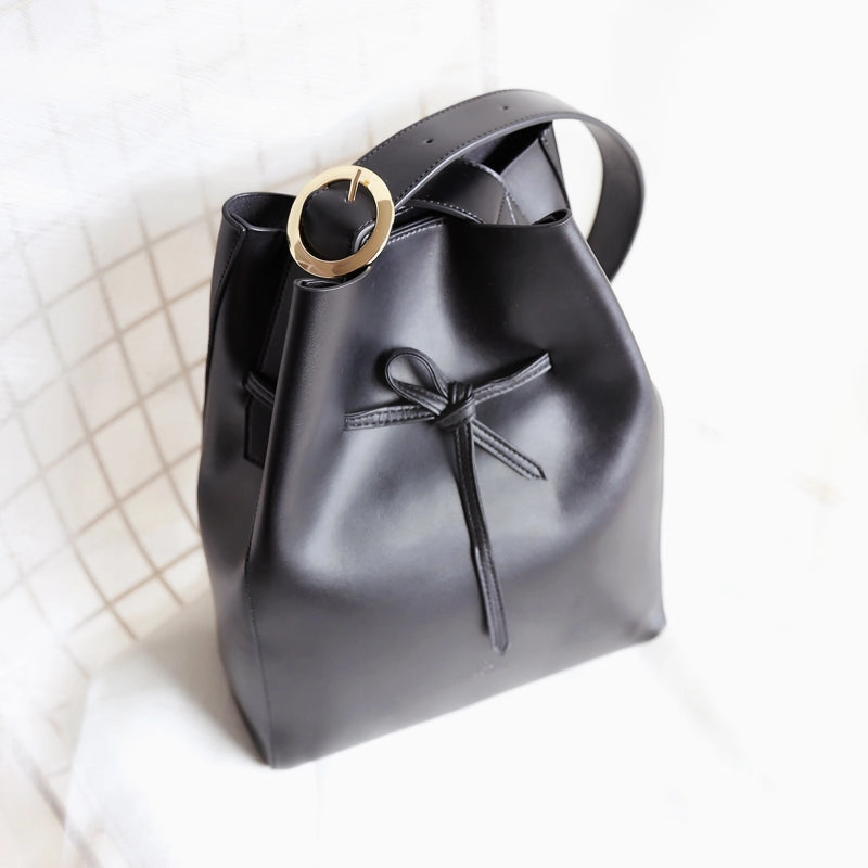 Relaxed Chic Look Stylish Bucket Bag Purse LEATHER WOMENs SHOULDER BAGs FOR WOMEN