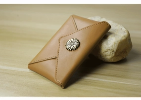 Handcrafted Minimalist leather slim wallet for women, Classic coin purse gift #1 Classic Grip Simple Aesthetic