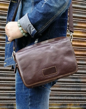 Men Leather Messenger Bag Cool Crossbody Bag Shoulder Bag for men Daily Carry Travel Performance