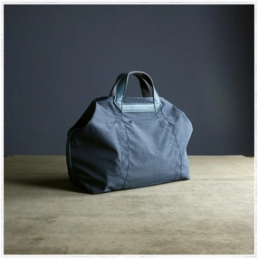 Womens Gray Blue Nylon Tote Handbag Purse Nylon Tote Shoulder Bag Purse for Ladies Adjustable strap handbag Soft Shape