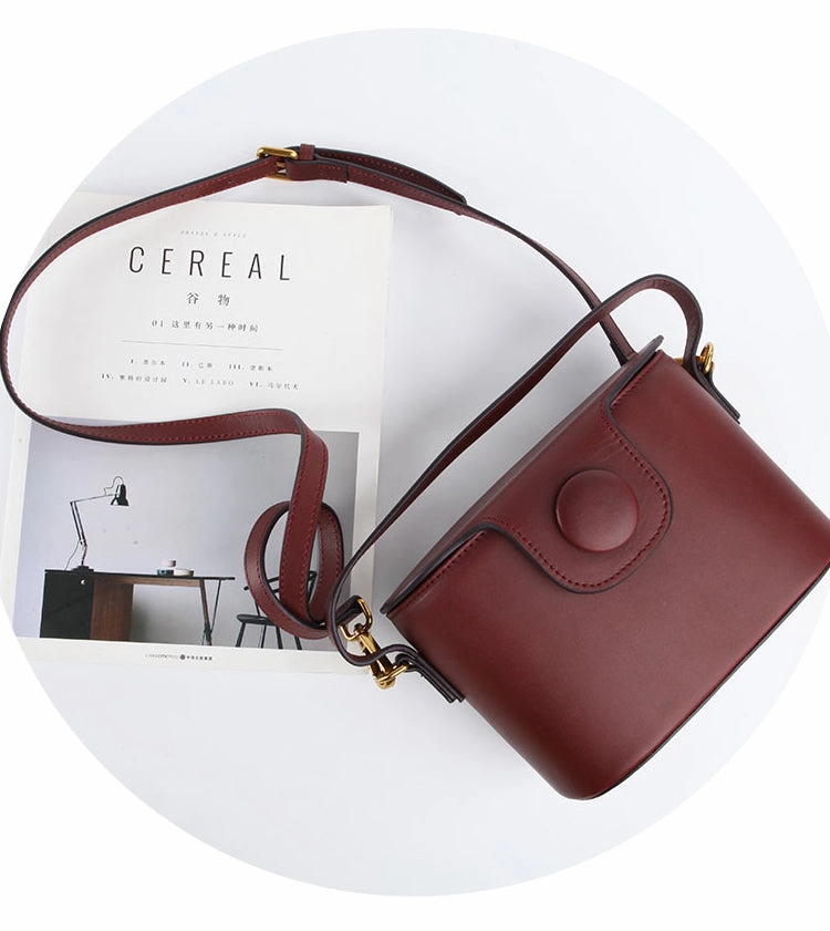 Stylish LEATHER WOMEN Bukcet Handbag SHOULDER BAG Barrel Purse FOR WOMEN Durable Choice Crafted Design