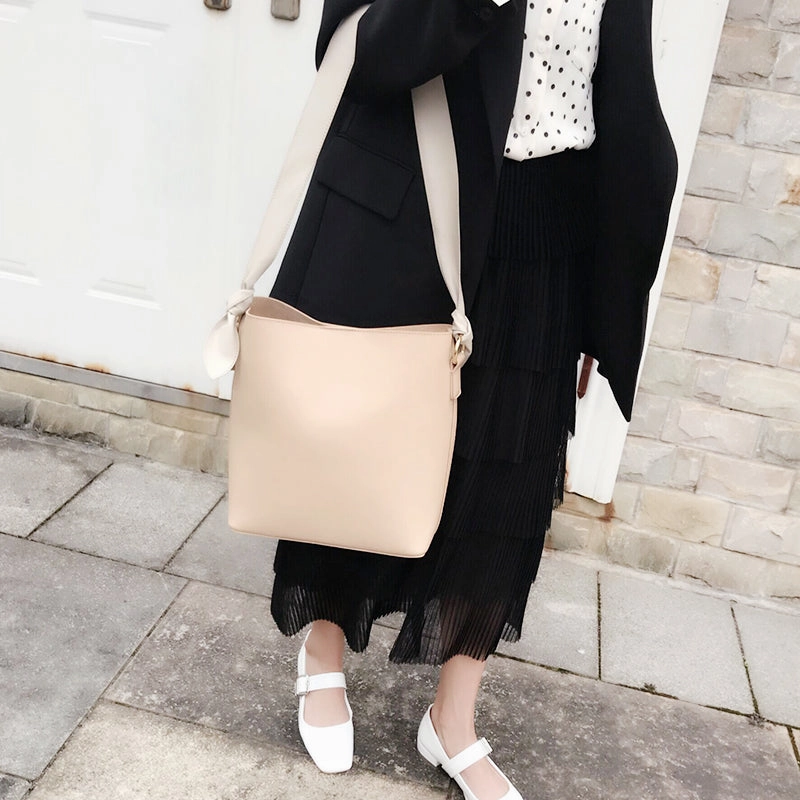 Stylish Leather Womens Shoulder Tote Bag Purse Bucket Bag For Women Stylish Daily Classic Comfort