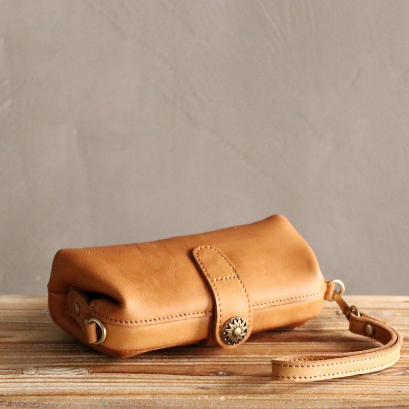 Vintage LEATHER Womens Wristlet Bag Doctor Long Wallet Mini Shoulder Bag FOR Women Practical Feature