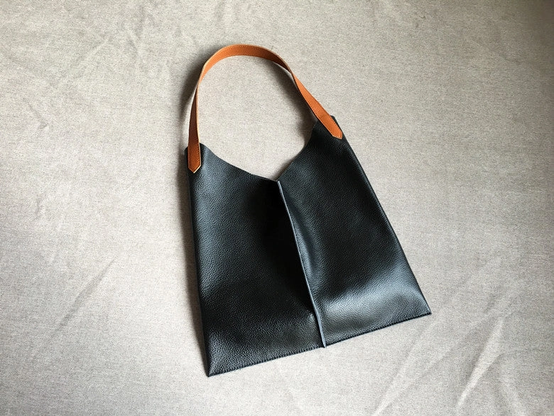 Stylish Unique Womens White Leather Tote Bag Purse Black Shoulder Bag Handbag Green Tote Purse For Women Daily Companion Comfy Fit