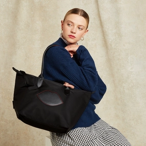BLACK NYLON OH LU LU LARGE TOTE Casual Function