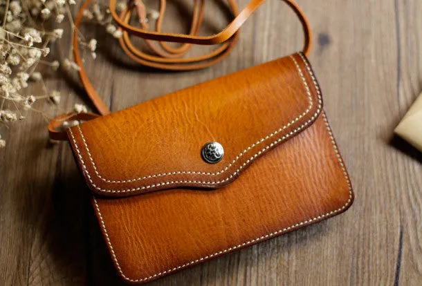 Vintage Leather Small phone Purse shoulder bag leather crossbody bags for women Classic Feature