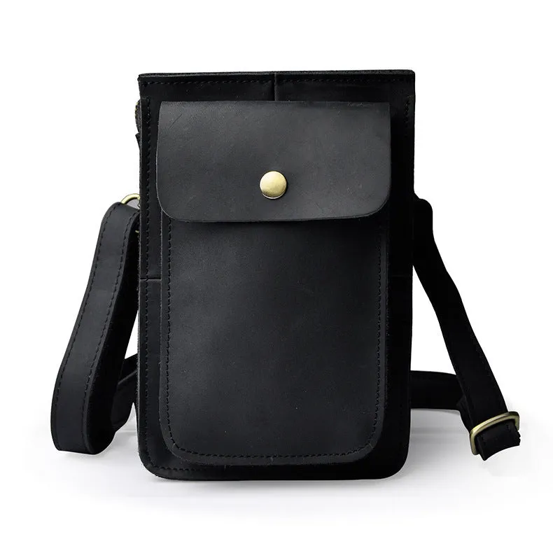 Leather Belt Pouch for Men Waist Bag Cell Phone Holster BELT BAG Shoulder Bag For Men Practical leather wallet Fashion Gear