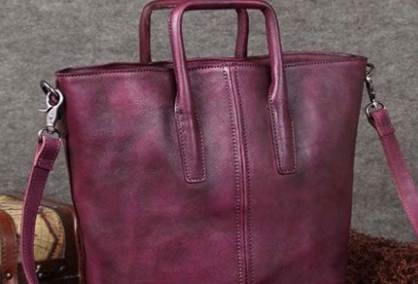 Durable Material Genuine Leather Handbag Vintage Tote Crossbody Bag Shoulder Bag Purse For Women