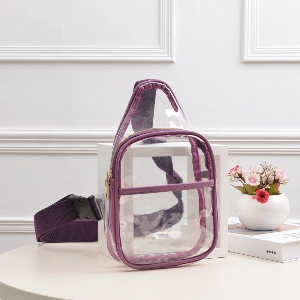 TG10420 Kathleen Slim Size Clear Sling Bag Functional Equipment