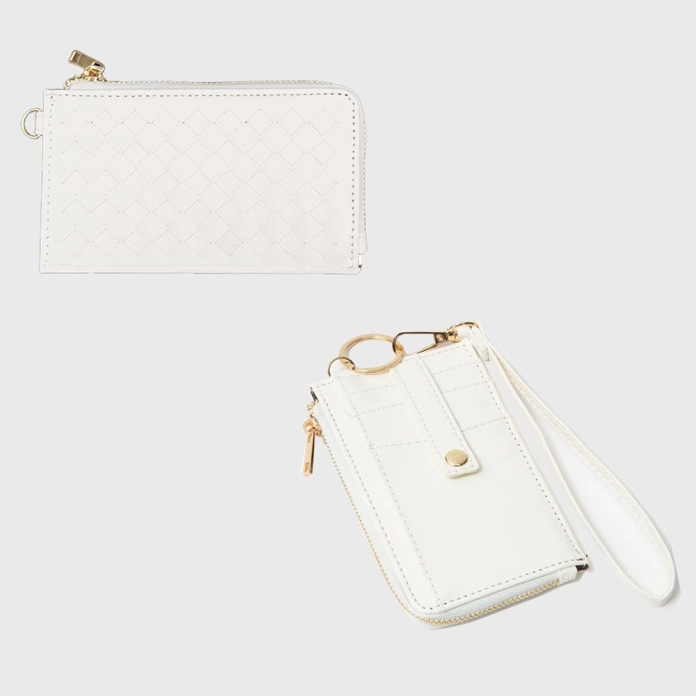 Rich Texture TG10717 Woven Slim Cardholder Wallet With Wristlet