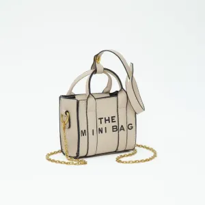 Sporty Chic Outfit Practical Fashion Gear TG10727 The Mini Tote Bag/Crossbody With Chain Strap