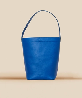 simple design Embroidered Detail The Chelsea Mini- Cobalt